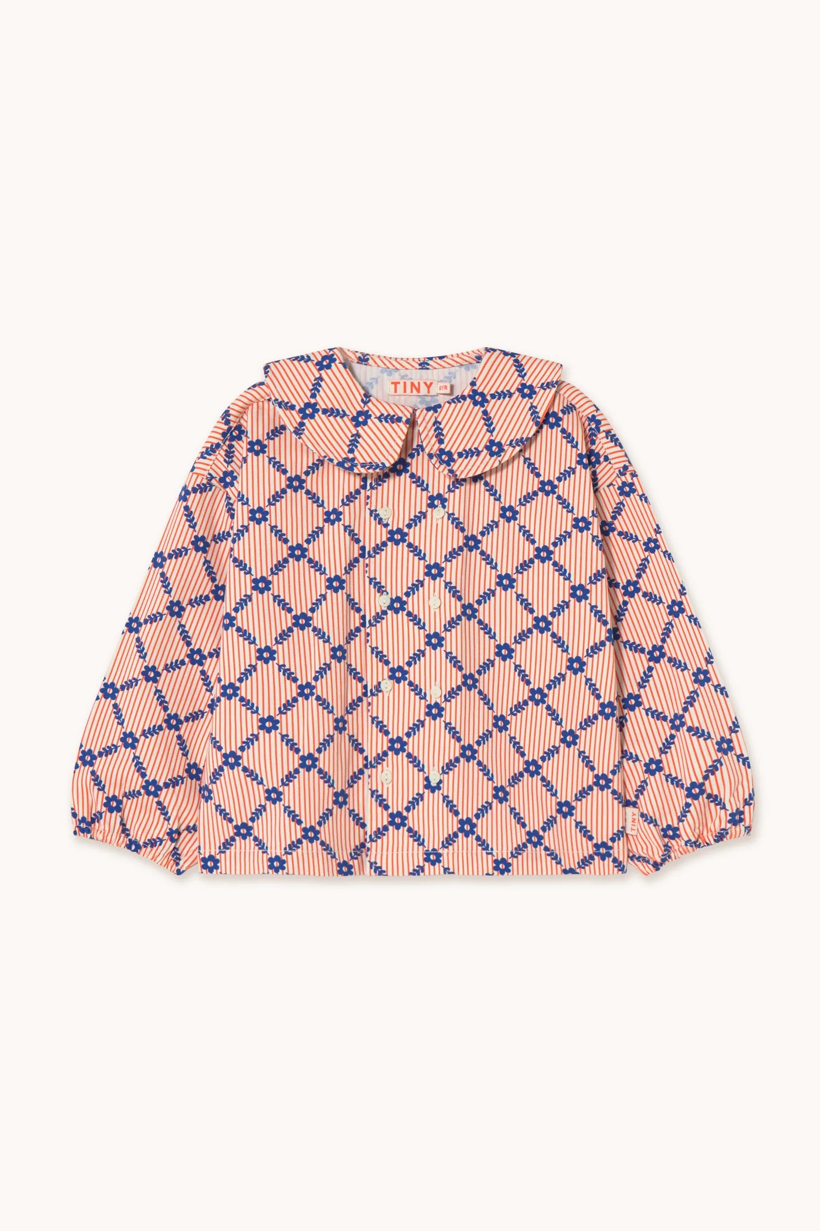 Camicia a quadri floreali