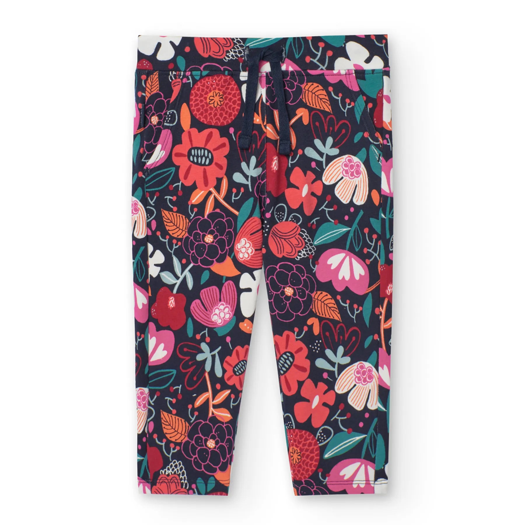 Pantaloni tuta fiori bimba