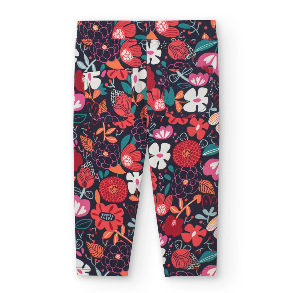 Pantaloni tuta fiori bimba