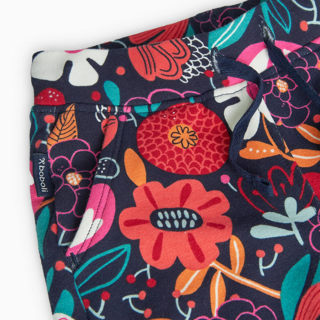Pantaloni tuta fiori bimba