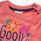Vestito felpa paprika gonna stampa fiori