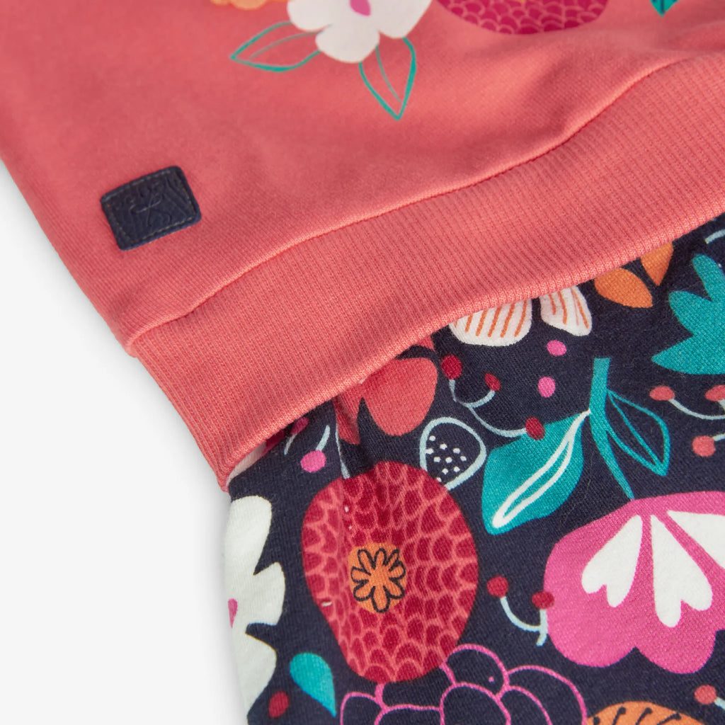 Vestito felpa paprika gonna stampa fiori