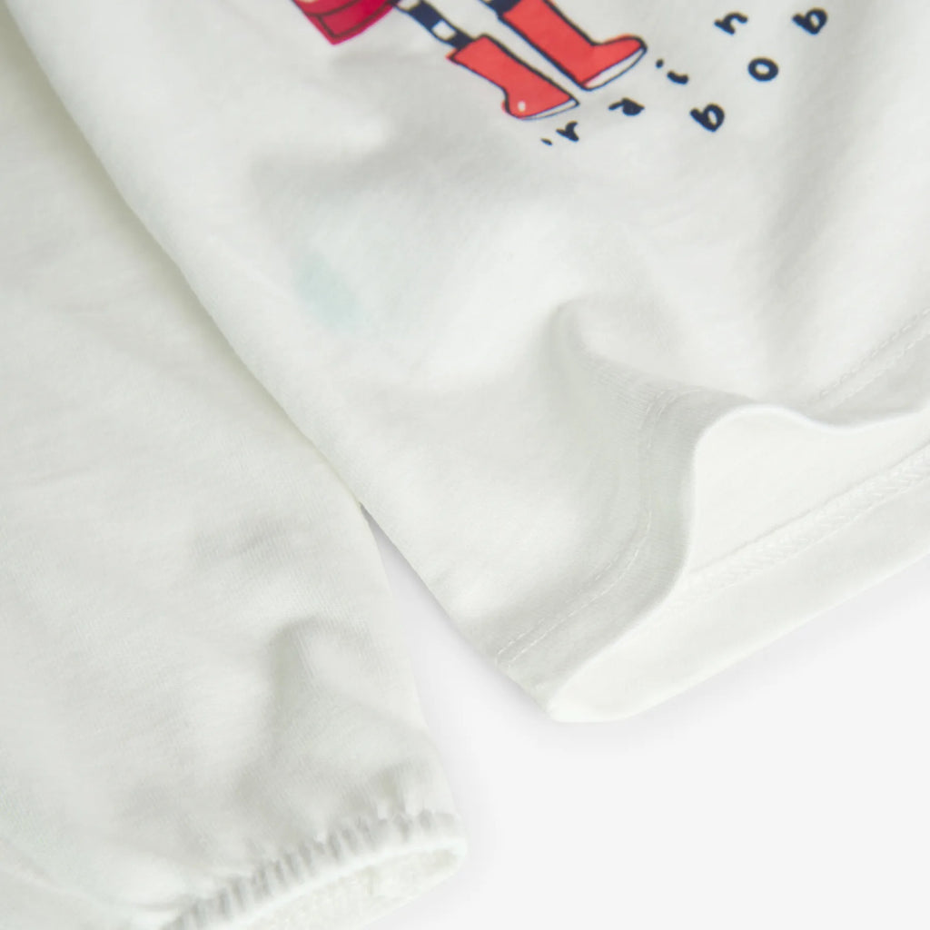 T-shirt manica lunga retro asimmetrico