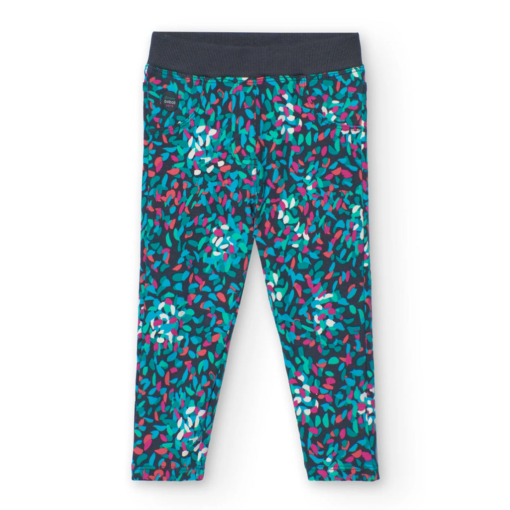 Pantaloni felpati fiori