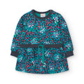 Vestito felpato stampa fiori