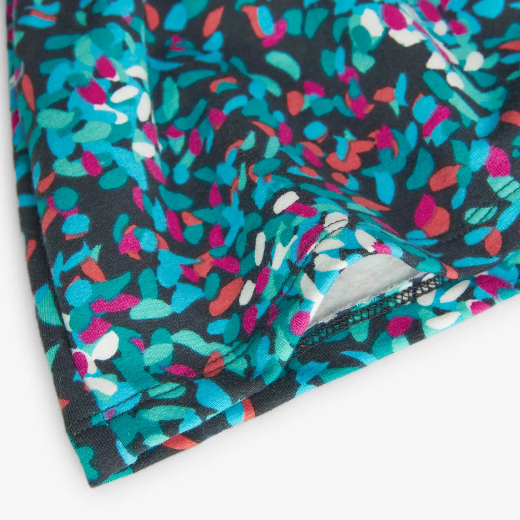 Vestito felpato stampa fiori