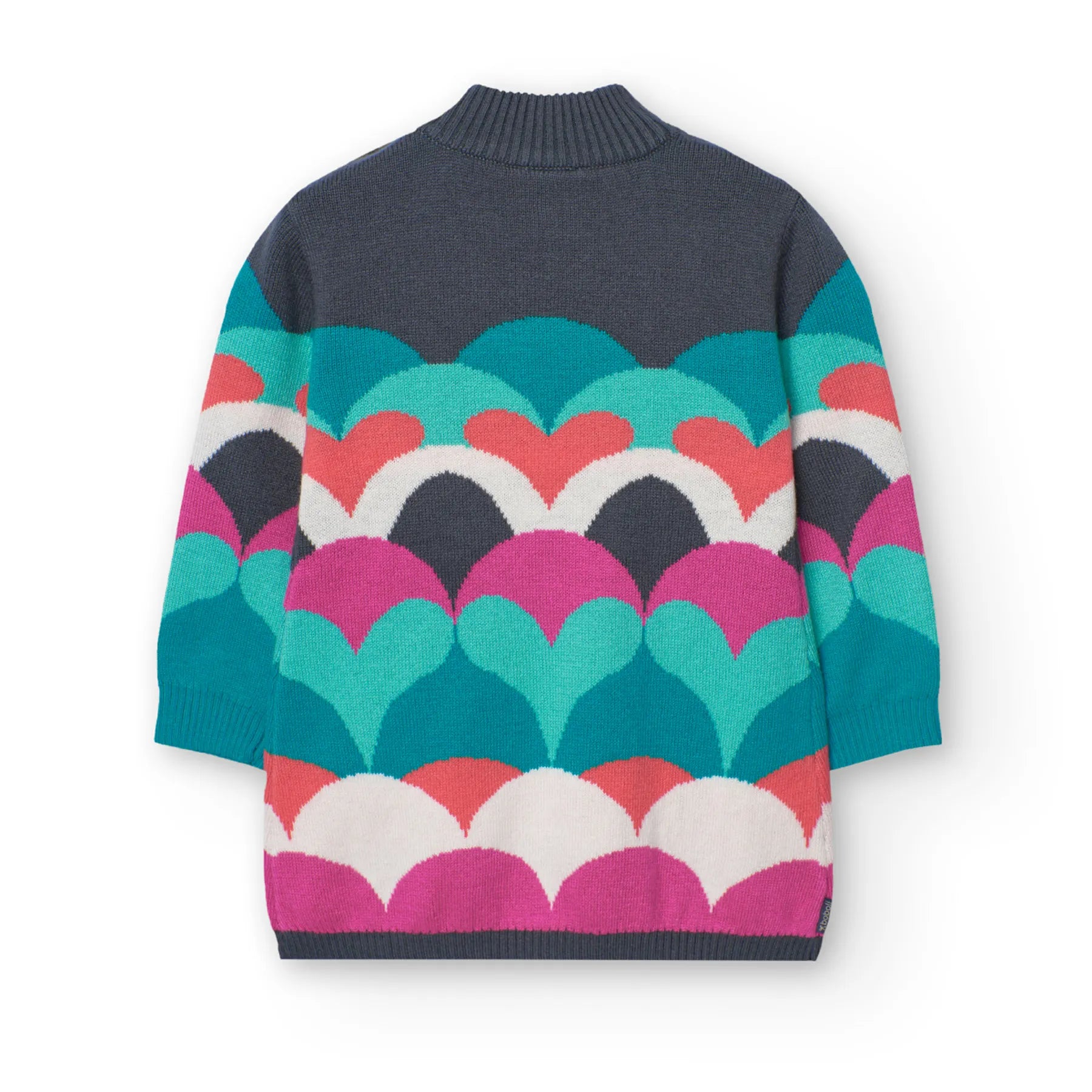 Vestito maglieria cuori per bimba