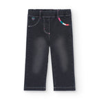 Pantaloni jeans gamba dritta nero