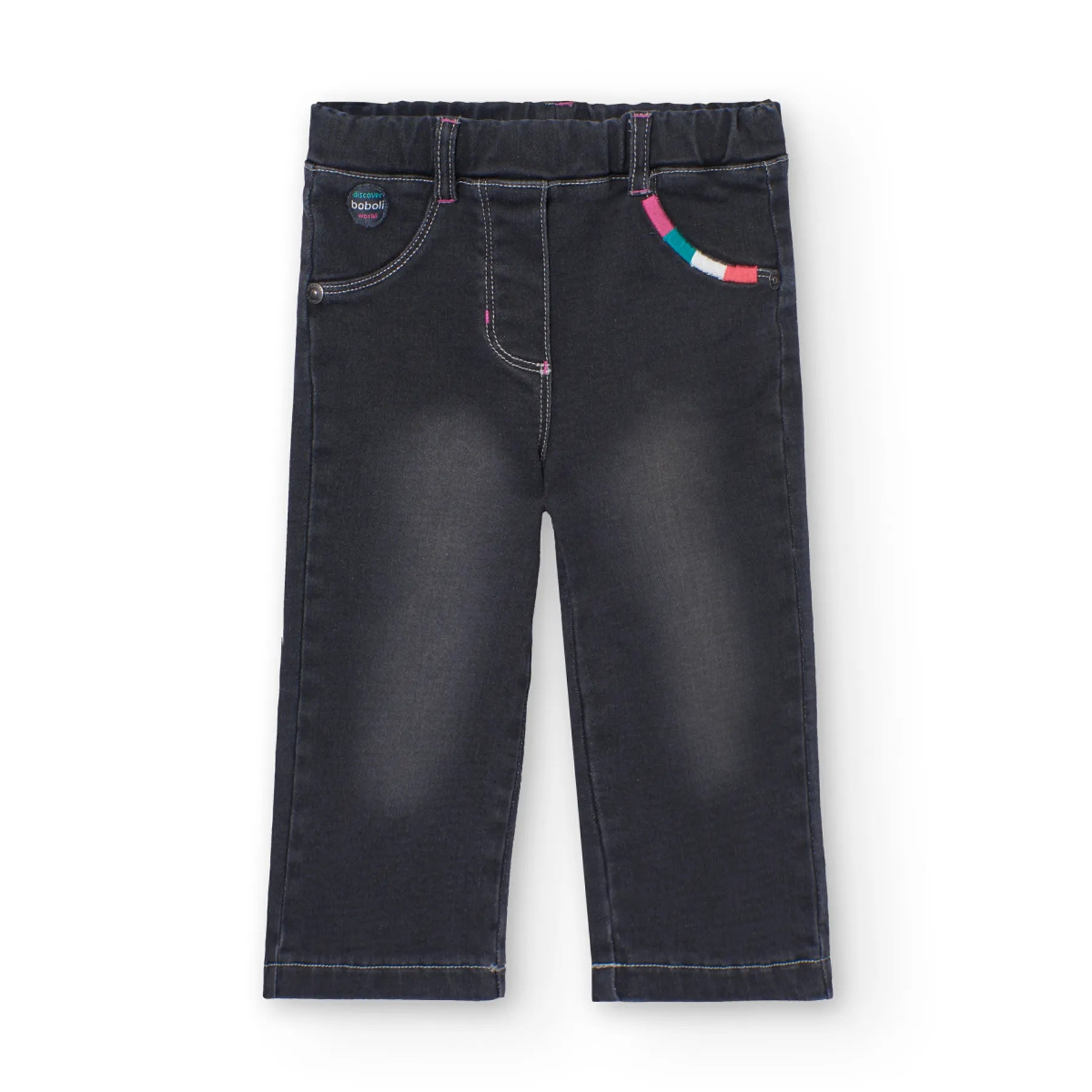Pantaloni jeans gamba dritta nero