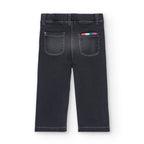 Pantaloni jeans gamba dritta nero