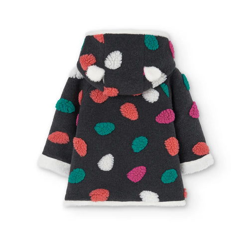 Cappotto bambina pois grandi