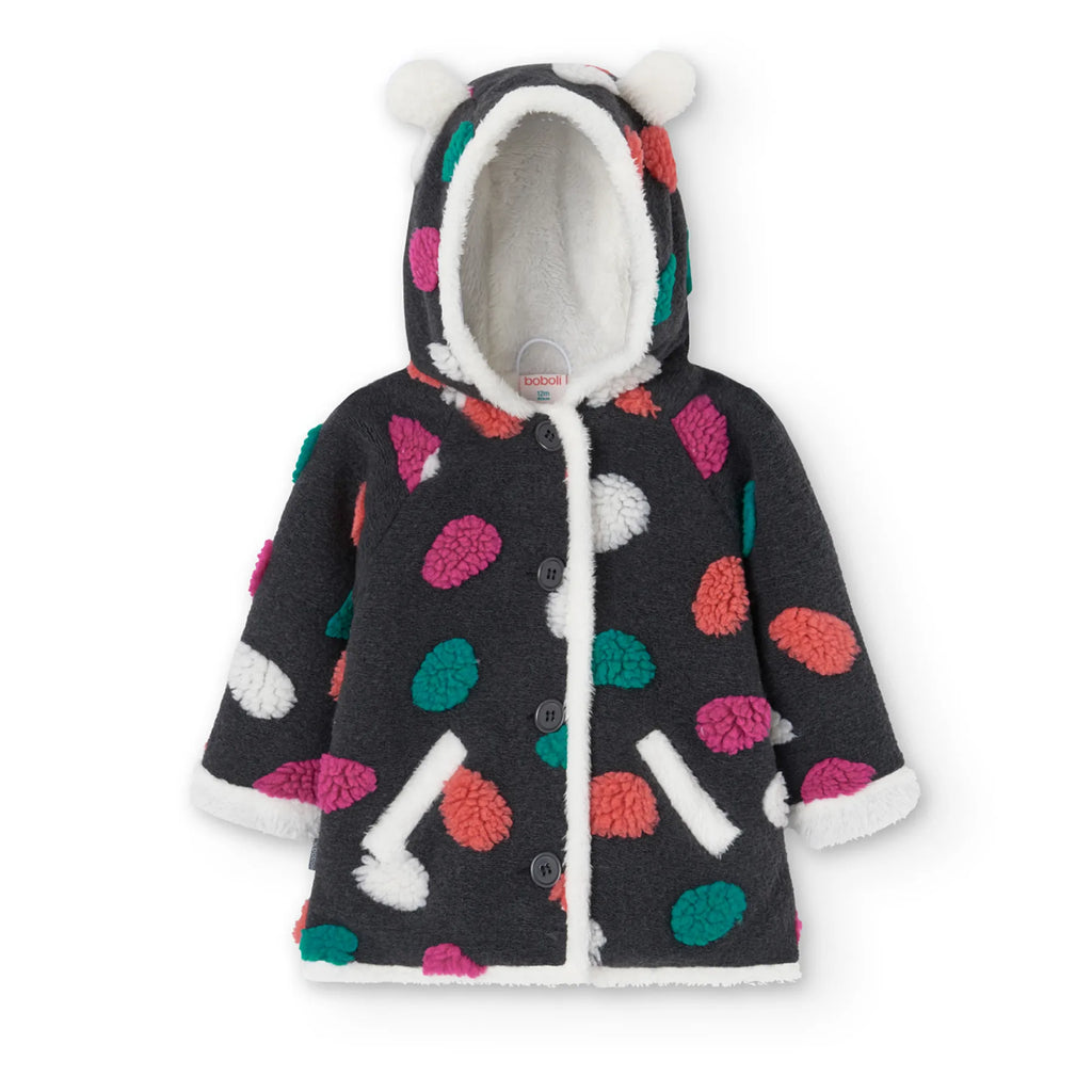 Cappotto bambina pois grandi