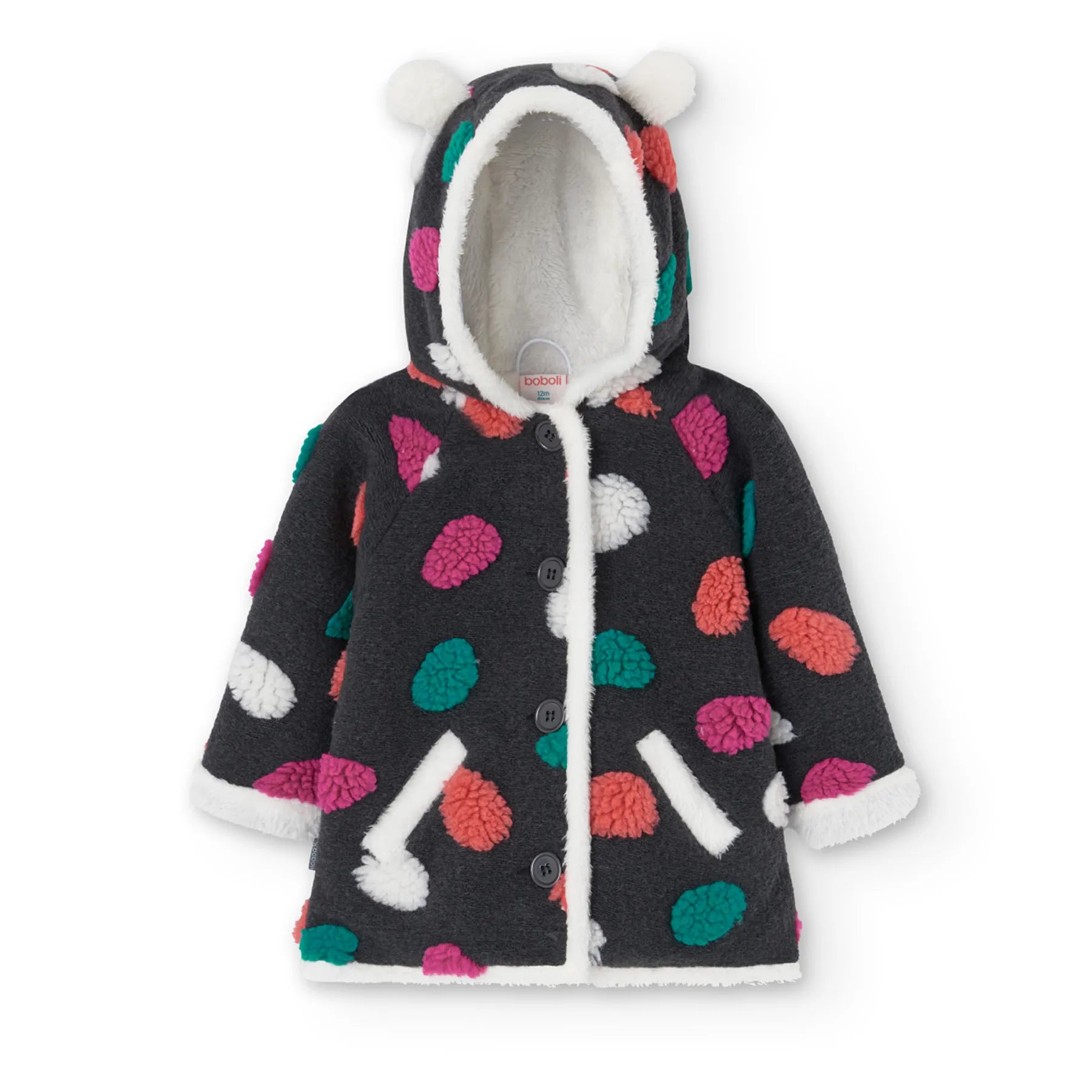 Cappotto bambina pois grandi