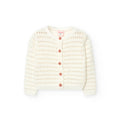 Cardigan traforato tricot bianco