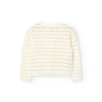 Cardigan traforato tricot bianco