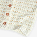 Cardigan traforato tricot bianco