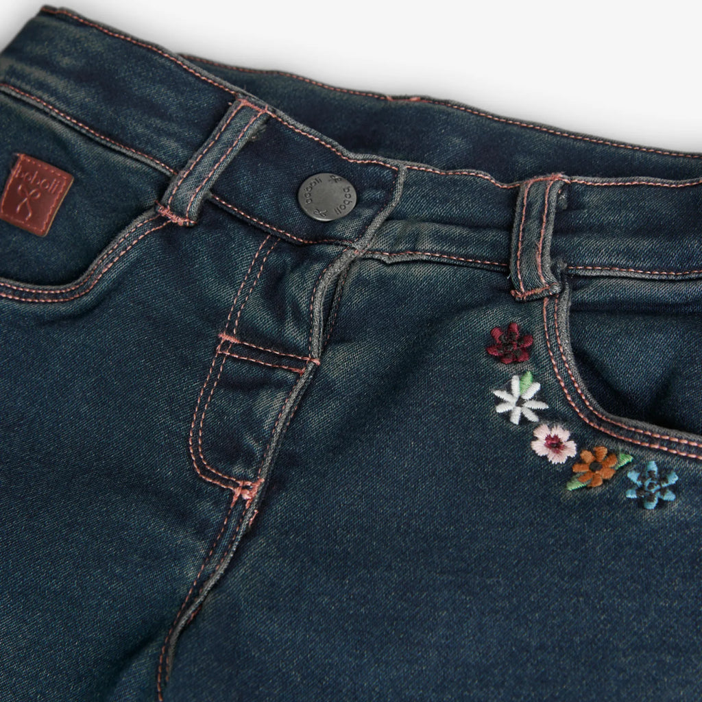 Pantaloni jeans a zampa slavato scuro