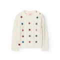 Maglione con trecce bianco