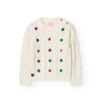 Maglione con trecce bianco