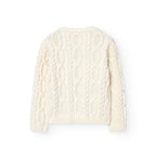 Maglione con trecce bianco