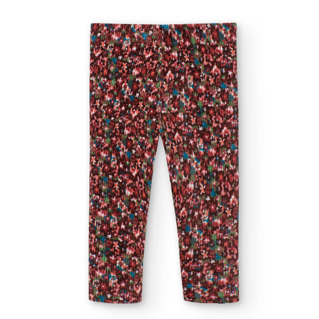 Leggings fantasia floreale per bimba