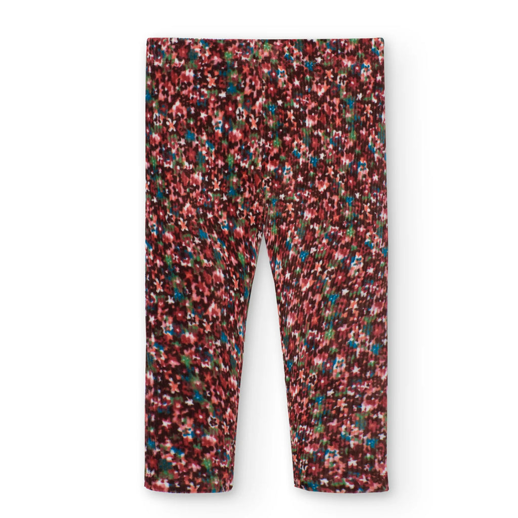 Leggings fantasia floreale per bimba