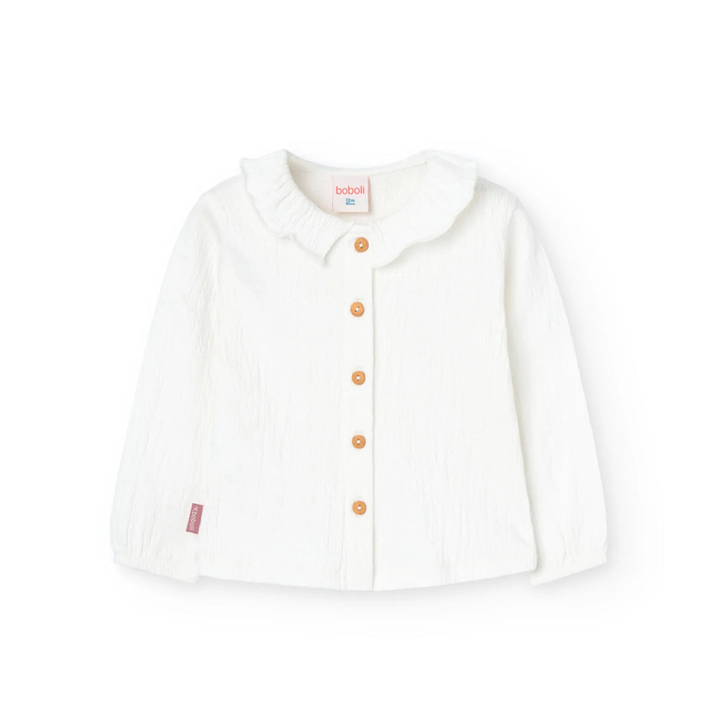 Camicia con colletto volant