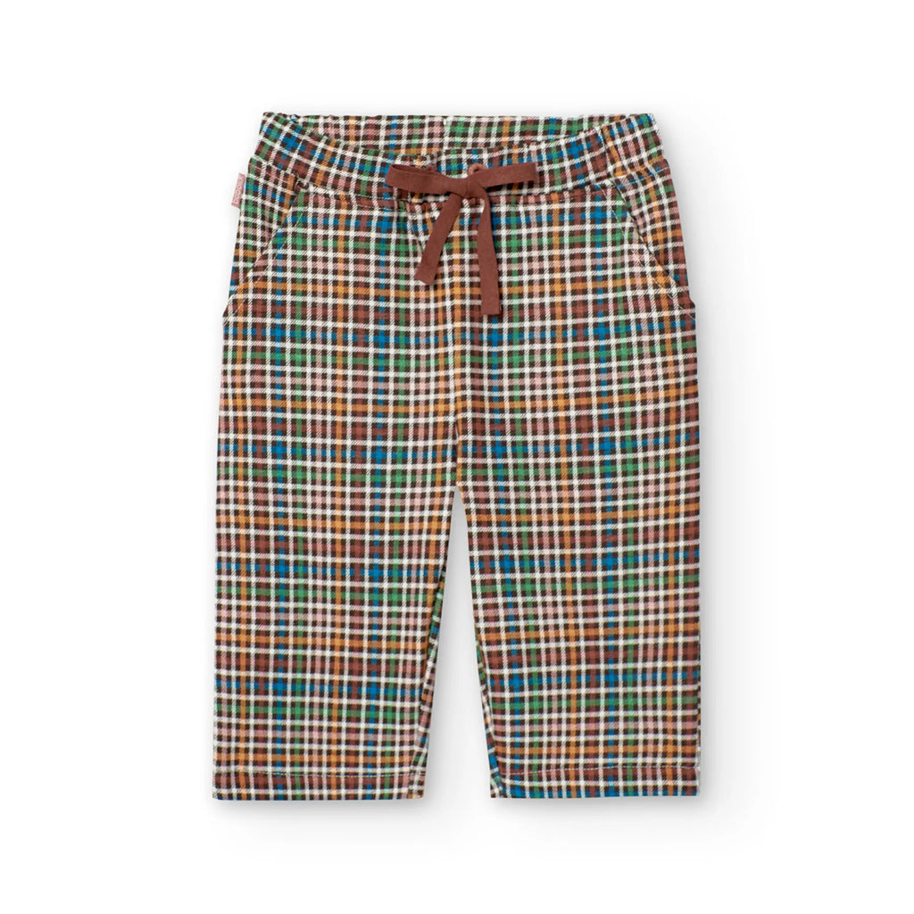 Pantaloni quadri bambina linea dritta