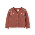 Cardigan con bottoni per bimba castagna