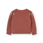 Cardigan con bottoni per bimba castagna