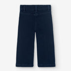 Pantaloni jeans linea dritta fiori applicati