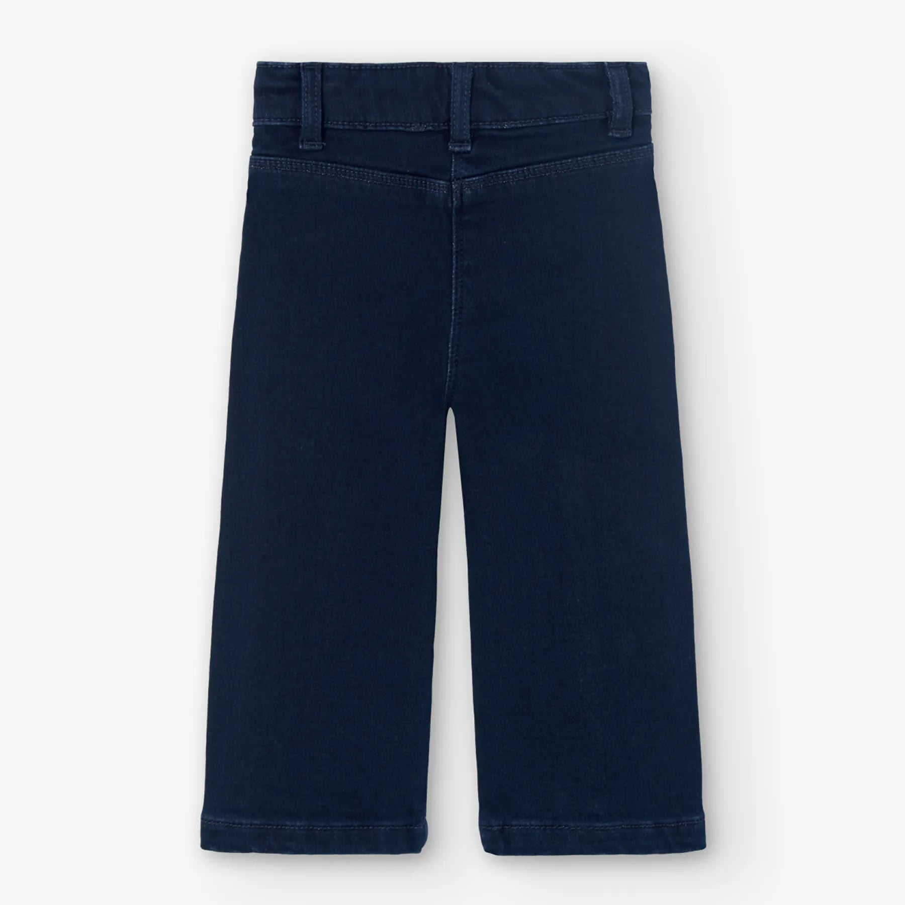 Pantaloni jeans linea dritta fiori applicati