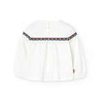 Maglietta jersey con fiori applicati