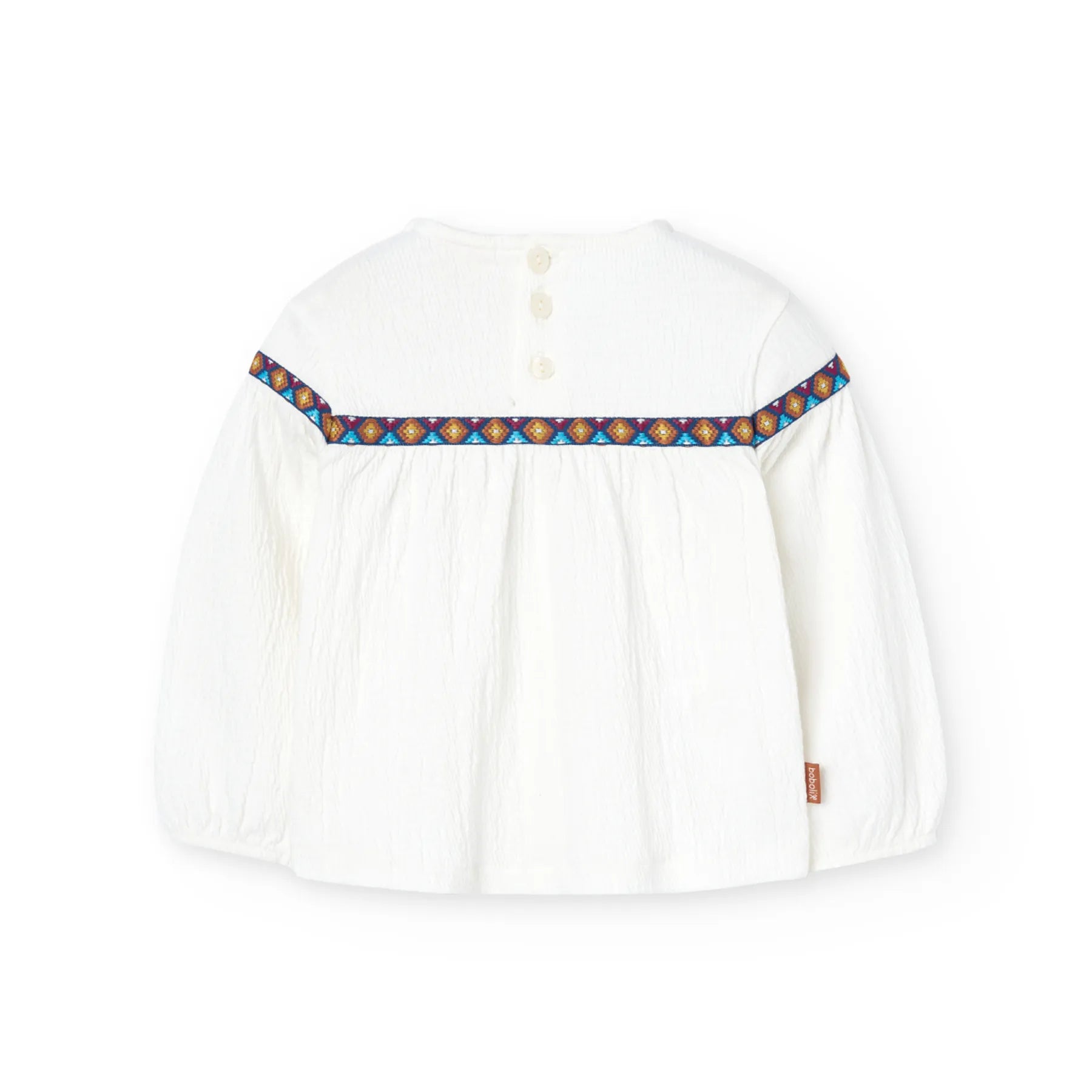 Maglietta jersey con fiori applicati