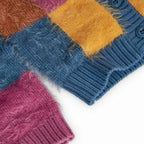 Cardigan maglia per bimba quadri