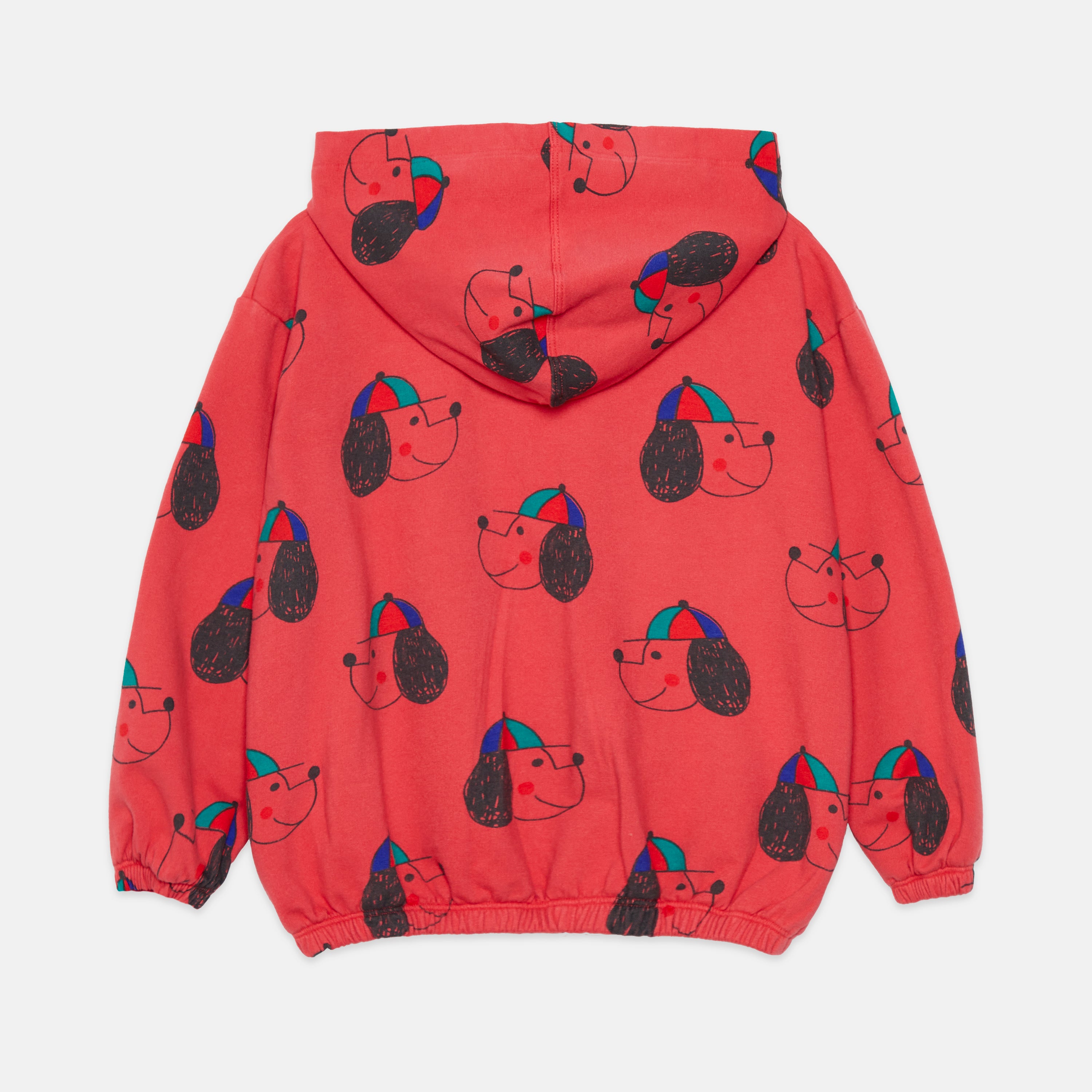 Felpa con cappuccio aperta all over cute dog