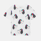 T-shirt mezza manica ‘happy dog’ all over