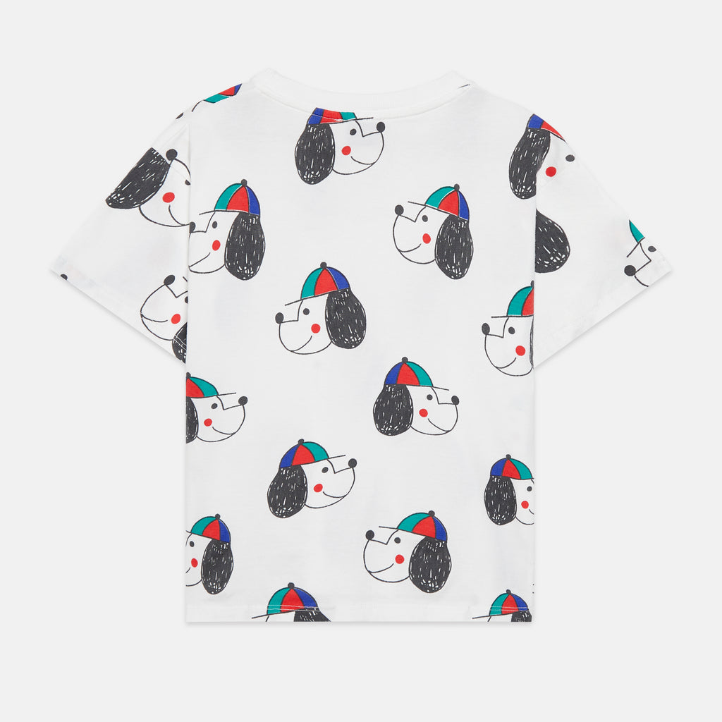 T-shirt mezza manica ‘happy dog’ all over