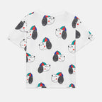 T-shirt mezza manica ‘happy dog’ all over