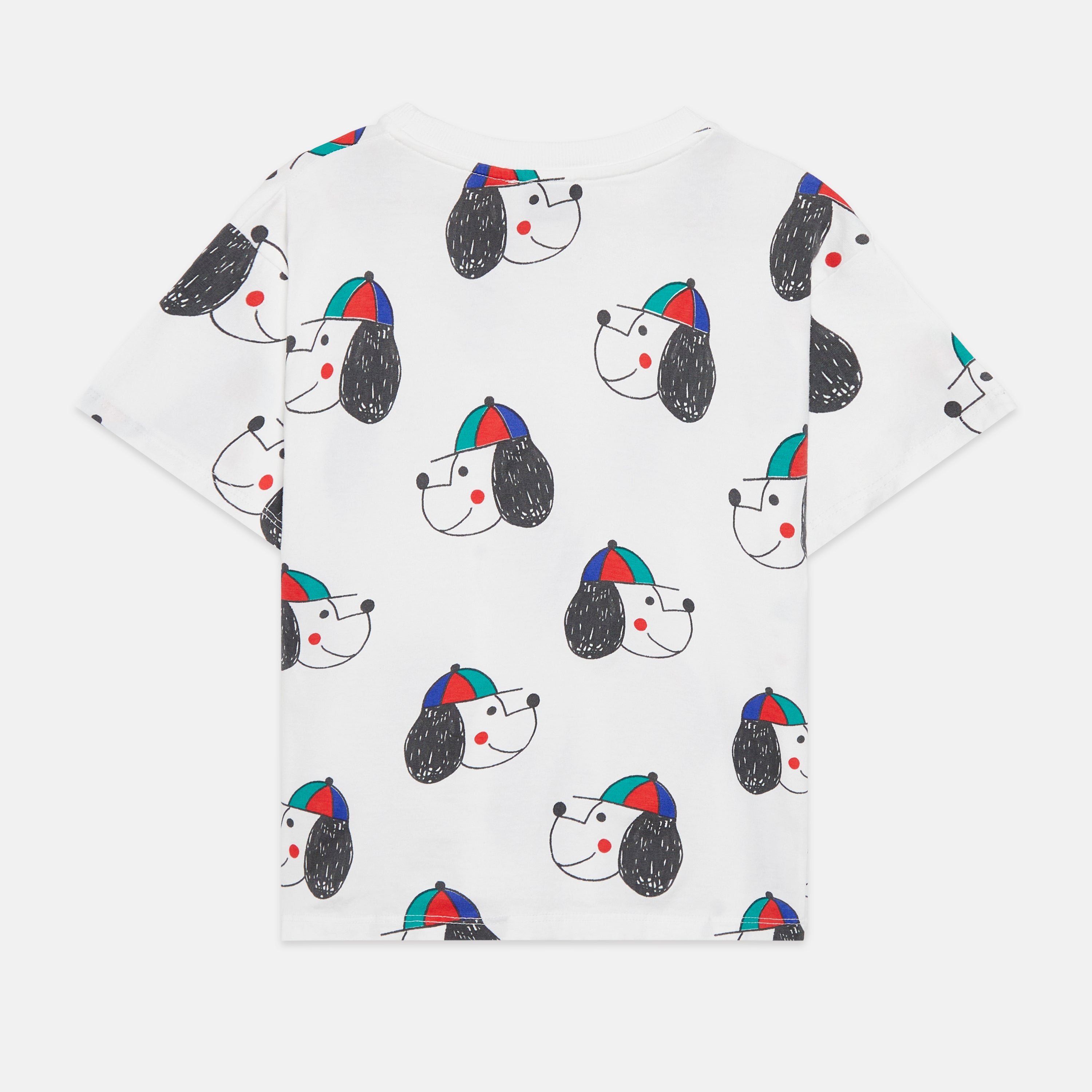 T-shirt mezza manica ‘happy dog’ all over