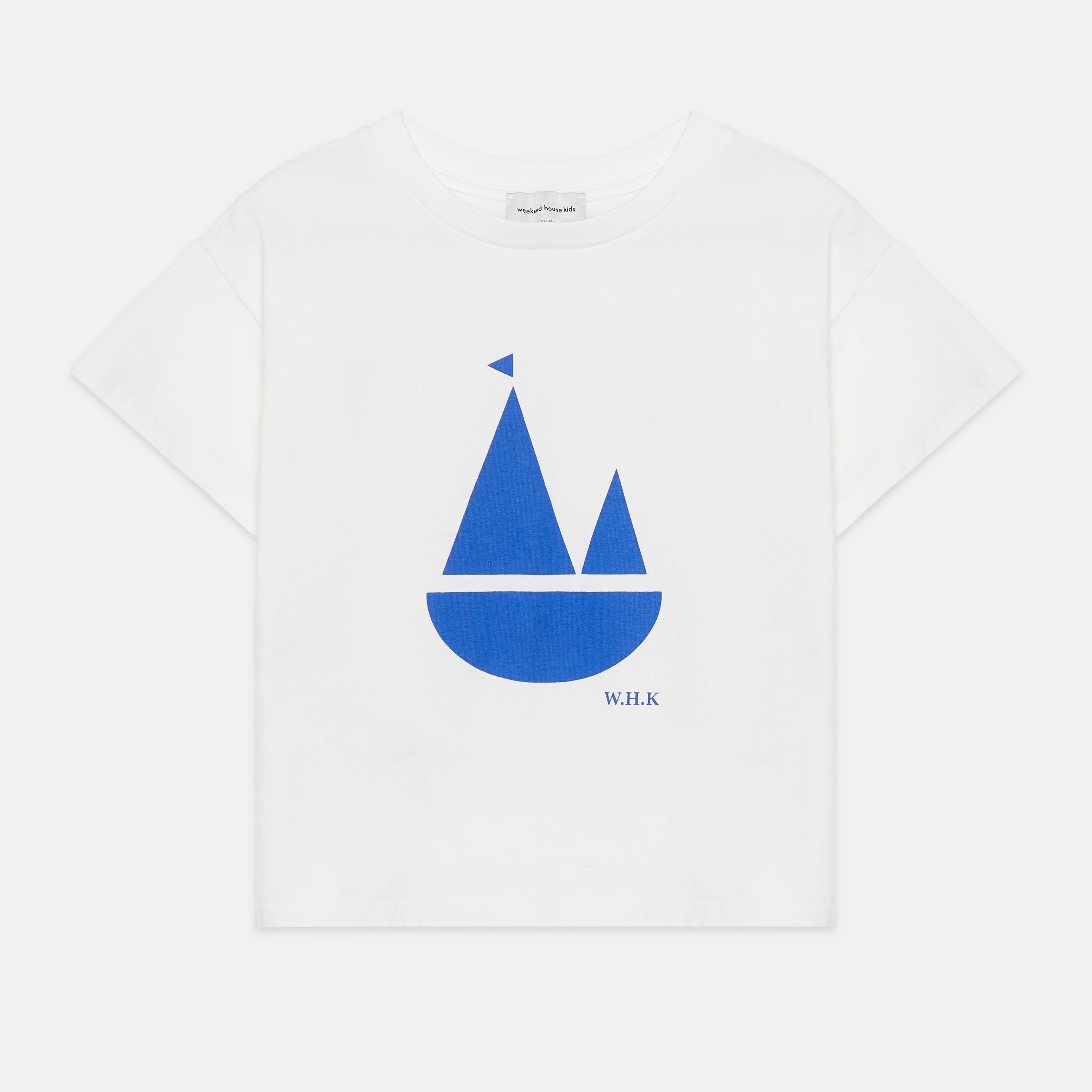 T-shirt mezza manica bianca ‘boat’