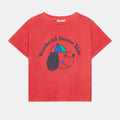 T-shirt mezza manica ‘happy dog’ rossa