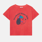 T-shirt mezza manica ‘happy dog’ rossa