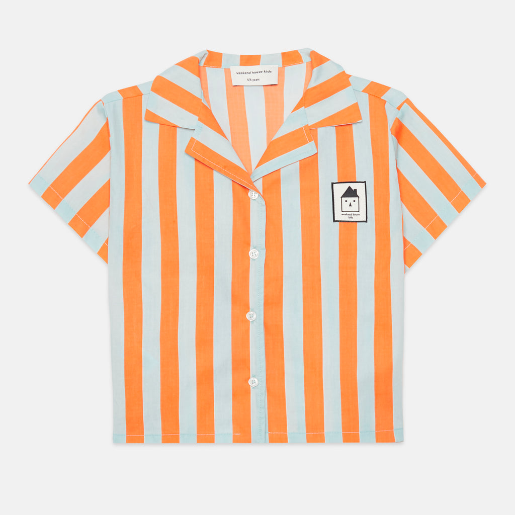Camicia mezza manica a righe