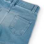 Shorts denim bambina blu slavato