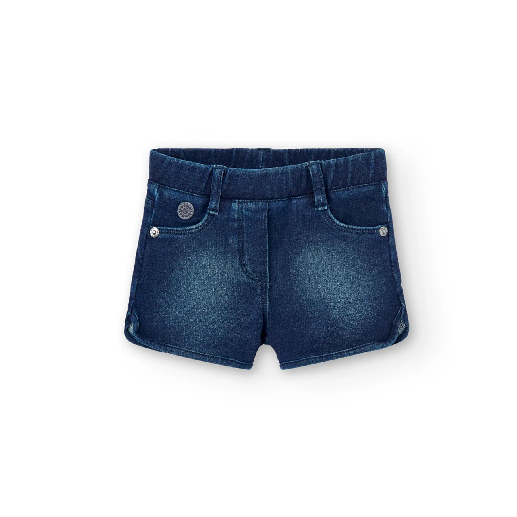 Shorts denim bambina blu slavato