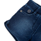 Shorts denim bambina blu slavato