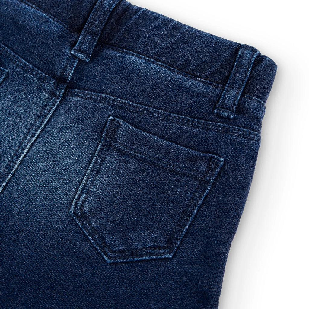 Shorts denim bambina blu slavato