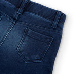 Shorts denim bambina blu slavato