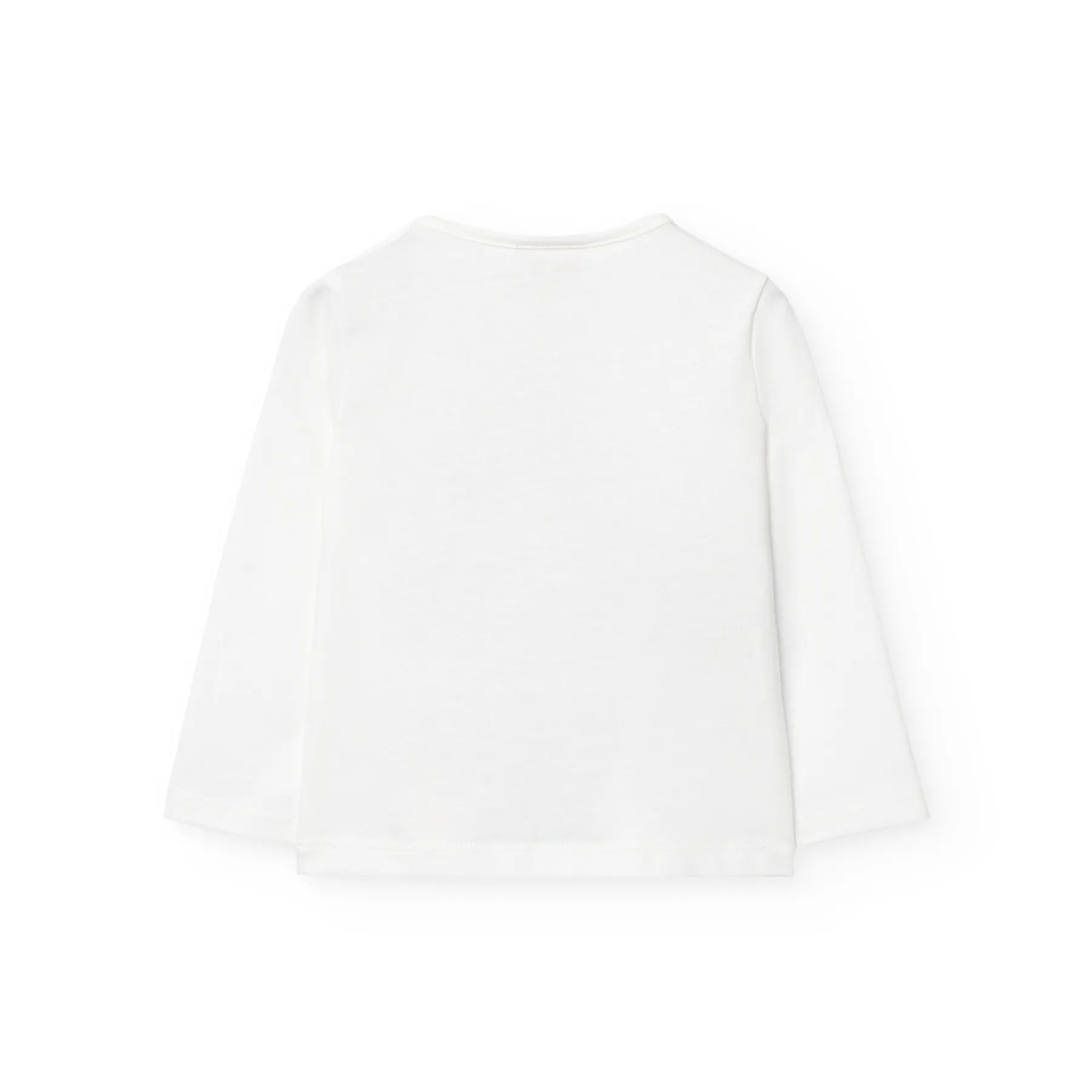 T-shirt manica lunga stampa fronte bianca